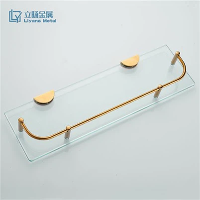 گولڈ گلاس وال شیلف